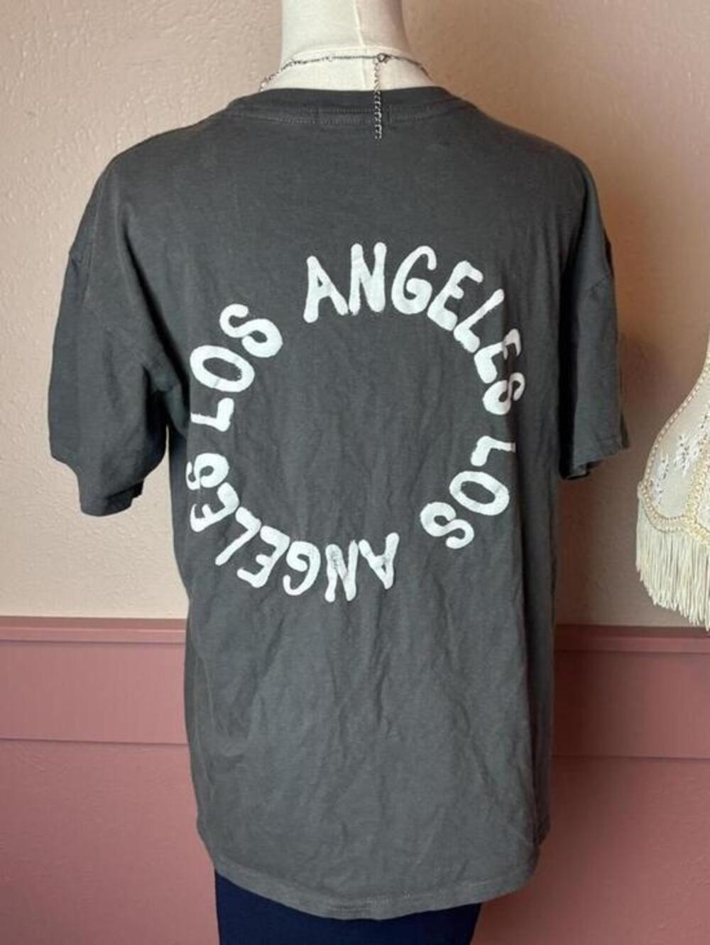 la los angelles logo grey shirt pretty little thing sz medium cotton streetwear